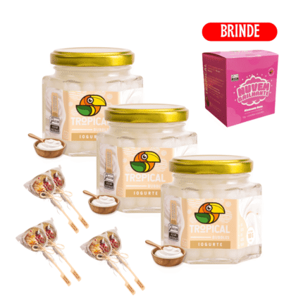 Kit com 3 Bubbles Iogurte + 6 Pirulitos + BRINDE: 1 Nuvem Rosa