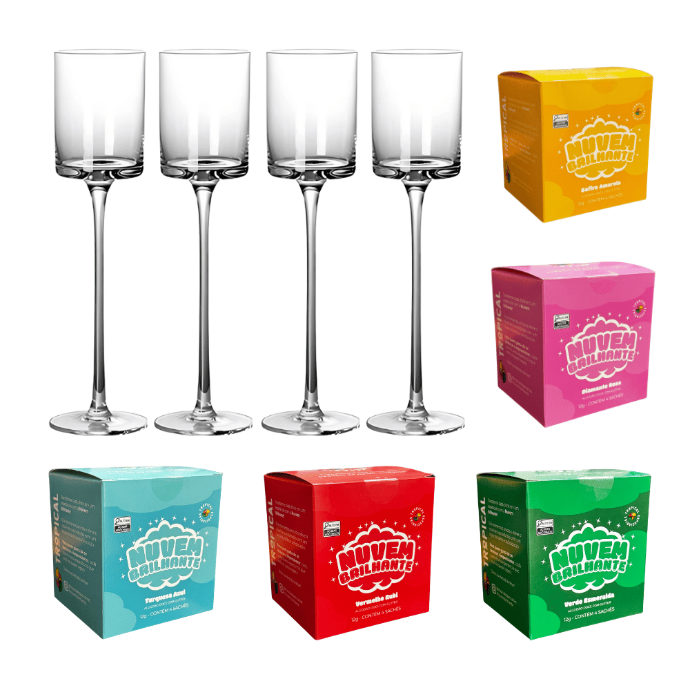 Kit Premium Virada de Ano_ 5 Nuvens + 5 Taças Brisa do Oceano