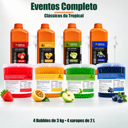 Kit Eventos Completo — Clássicos da Tropical — Bubbles e xaropes
