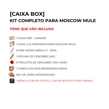 [CAIXA BOX] Kit completo para Moscow Mule