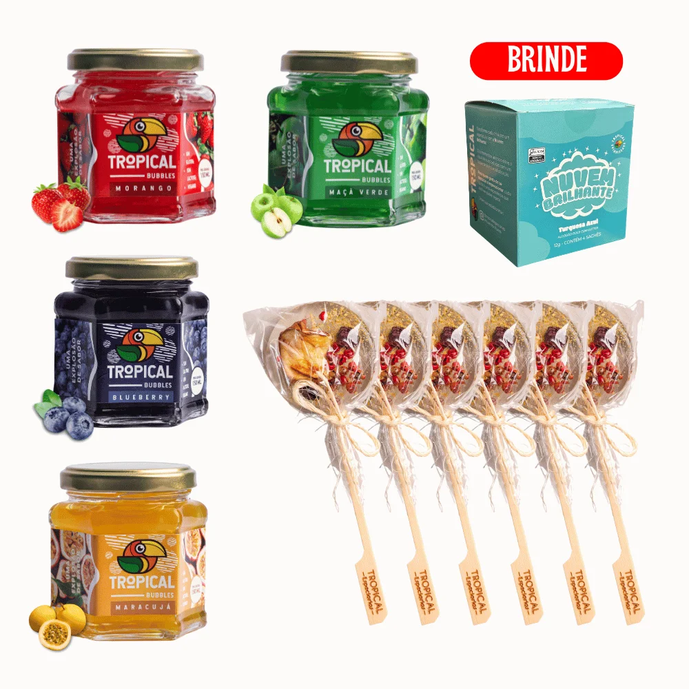 KIT 4 BUBBLES + 6 PIRULITOS + NUVEM AZUL 2