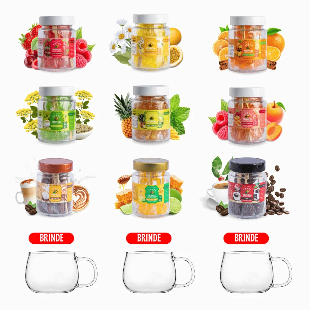 KIT 9 POTES + 3 BRINDE XICARA